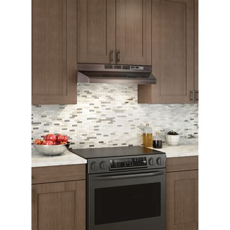 black stainless steel hood under cabinet|30 inch black stainless hood.